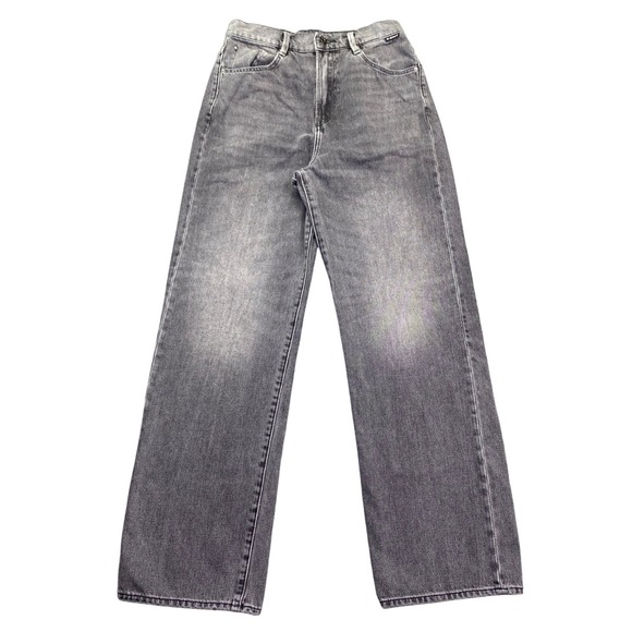 G-Star Raw Denim - G-Star Raw Tedie Ultra High Straight Jeans Grey Faded Black Sz 26 Grunge Western